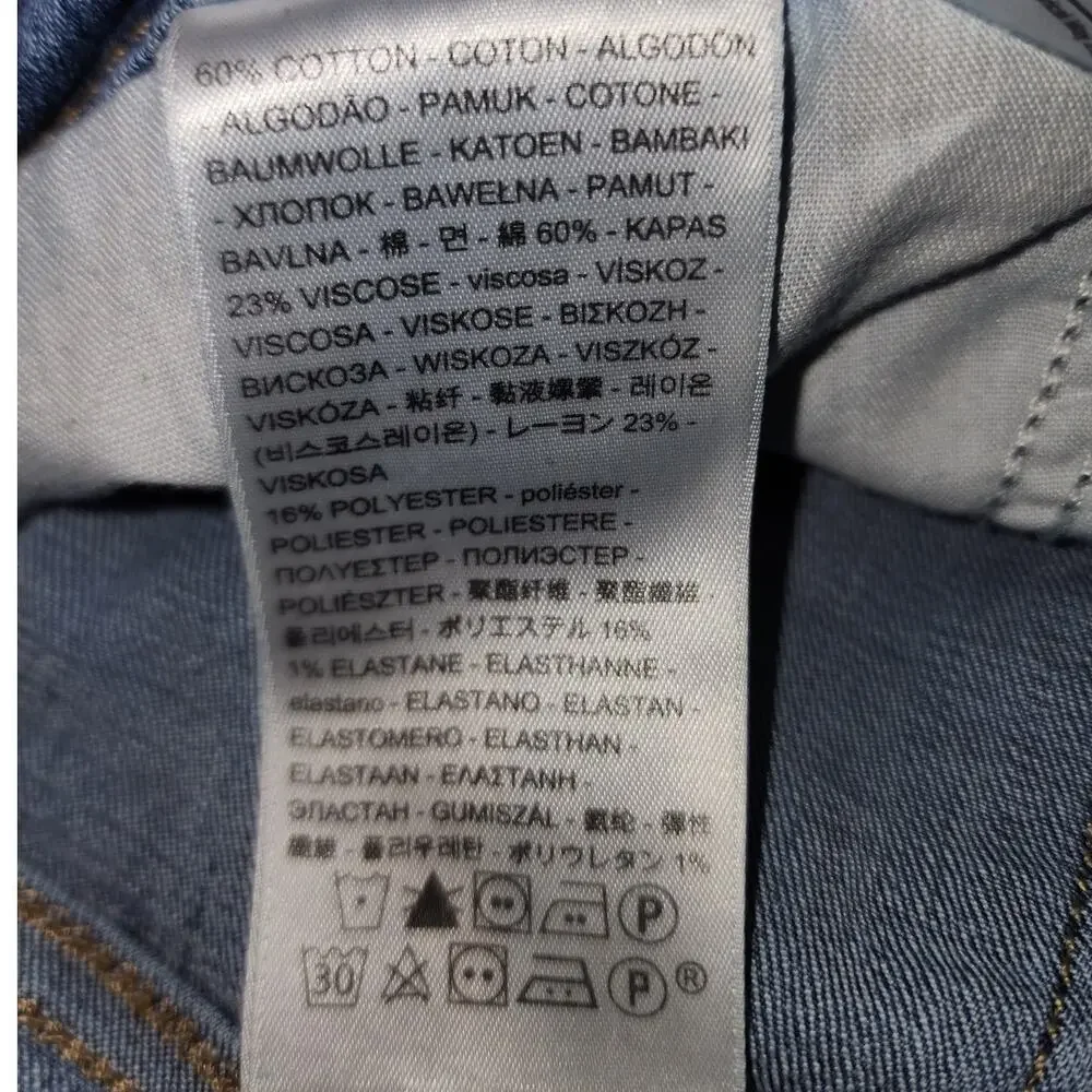 Levi's Skinny Distressed Raw Hem Denim Jeans 711 Size 31 - Picture 8 of 8